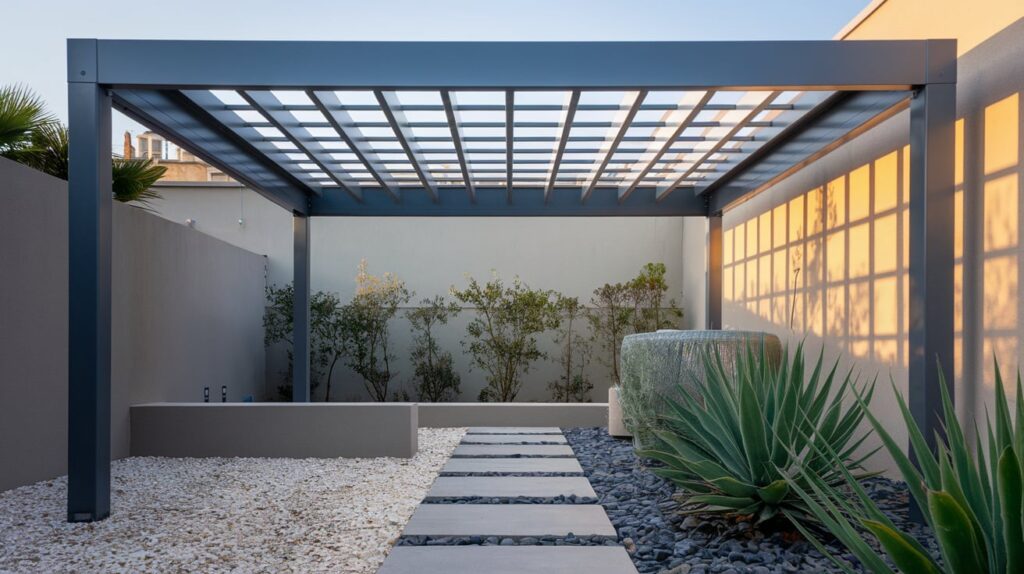 Cómo instalar pérgolas bioclimáticas de aluminio en patios modernos con un diseño minimalista.